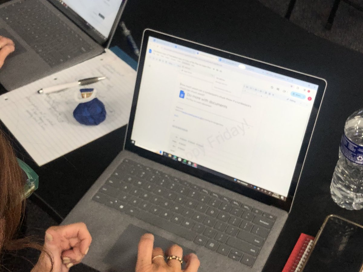 Taught some great folks at @TWPSchools about @googledocs today! After I showed them about adding watermarks, look what I spotted…. 😂 #WTPSedtech #WeAreTWP