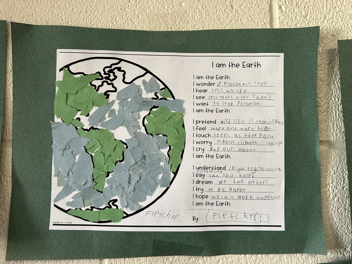 There's only one planet 🌎 @GEDSB the grade 3/4s at @SenecaCentral did a beautiful job portraying the earth's feelings for #EarthDay2024