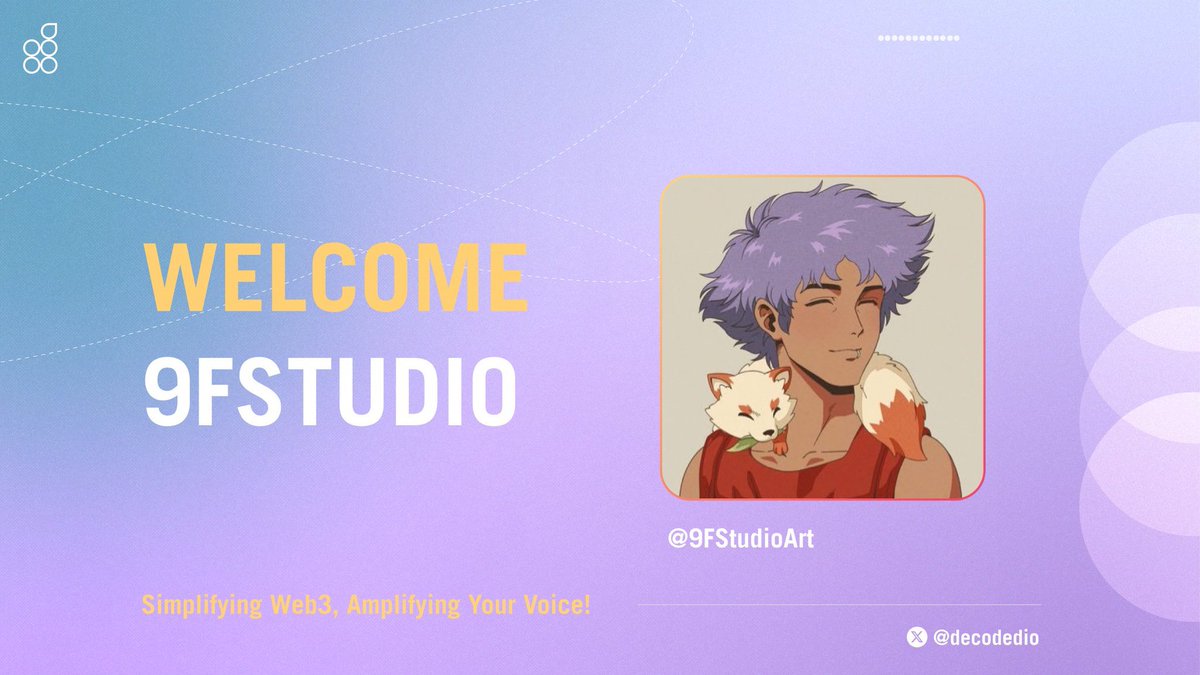 Welcome @9FStudioArt ! Our beloved, top tier artist team, the icon in the space!