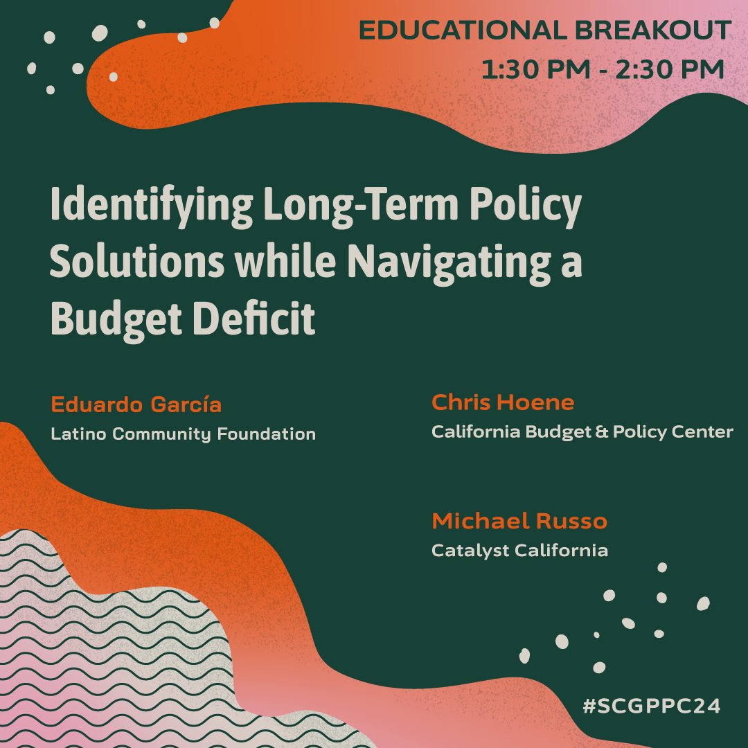 Join our CEO, @JulianCastroLCF, & our Policy Director, @mr_egarcia, at @Socalgrantmaker's 2024 Policy Conference on 4/30! Meet like-minded leaders in philanthropy as we discuss identifying long-term policy solutions while navigating a budget deficit. 🎟️:bit.ly/SCGconference