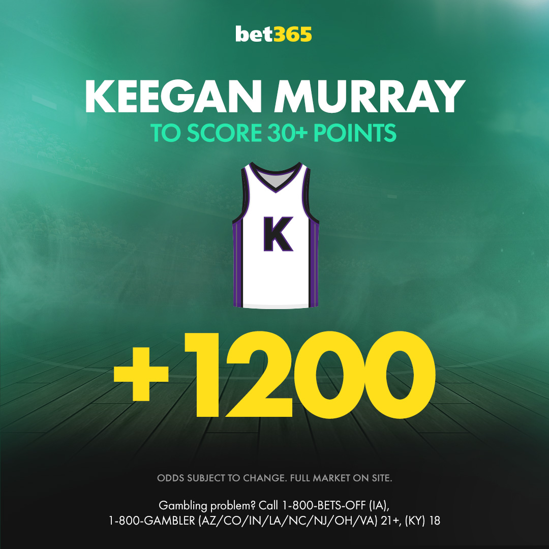 Keegan Murray dropped 3⃣2⃣ points in the Kings' upset victory over the Warriors Will he drop 30+ tonight? #NBAPlayINTournament | #LightTheBeam