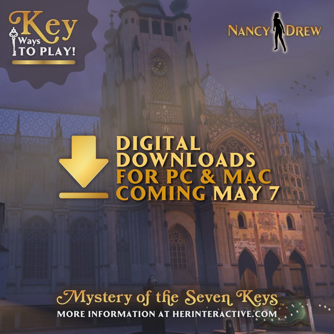 ⬇️ Download Nancy's newest case, #MysteryOfTheSevenKeys for PC and Mac on May 7th!
🔗Read more at: bit.ly/3vZRDO1