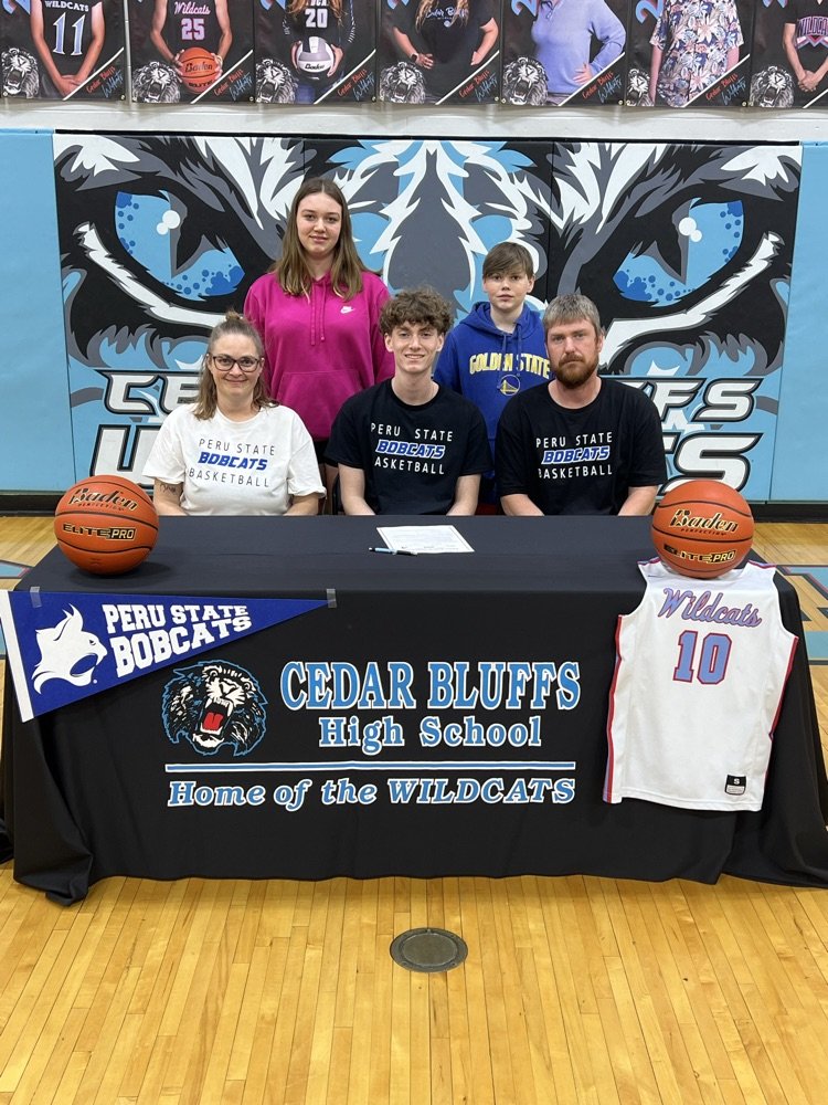Congratulations to Mason Christensen for signing a scholarship to continue his education and play basketball at Peru State!