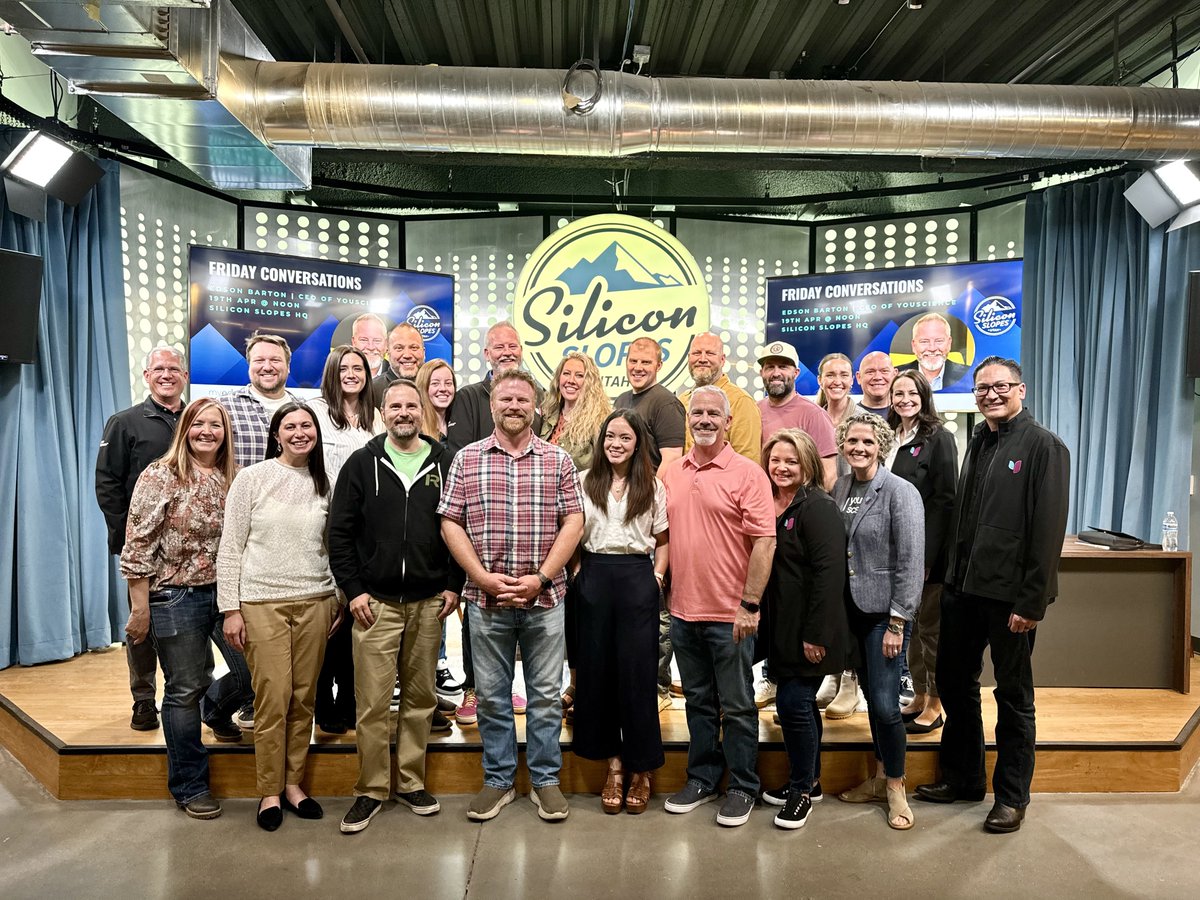 Big thanks to @siliconslopes for having @edson_barton   (and a large group of YouScientists) in studio for Silicon Slopes Friday Conversations with @CollinFrancom ! 🙌 🥳
