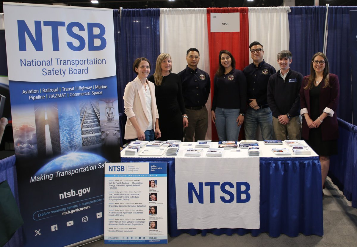 NTSB participated in the 2024 Lifesavers Conference! Learn about our presentations on #impaireddriving, #speeding, and ensuring inclusivity in #vehicletechnology: bit.ly/3Judgct #roadsafety #lifesaversconference