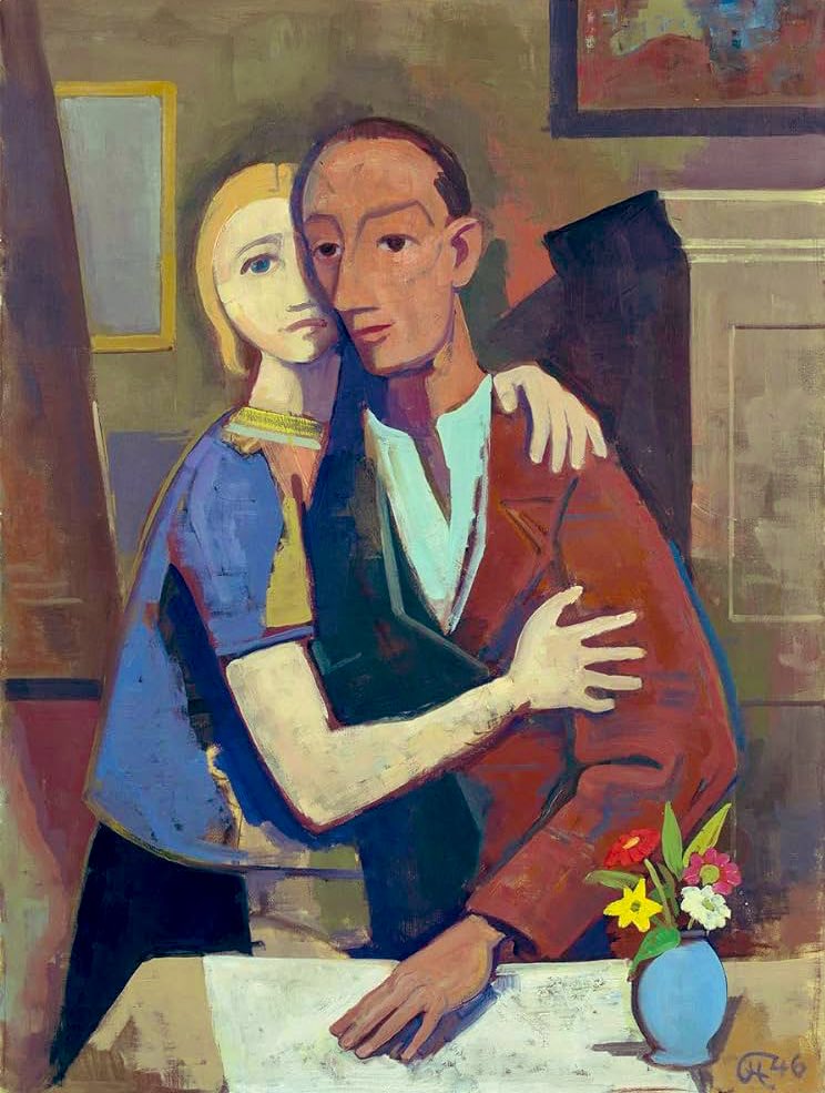 Ehepaar I , 1946 by Karl Hofer