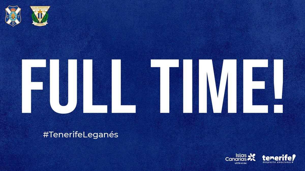 FULL TIME | Points shared at the #HRL🏟️ 

⚪️🔵 0 - 0 🟢🟢 

#TenerifeLeganés #YoSoyElTenerife