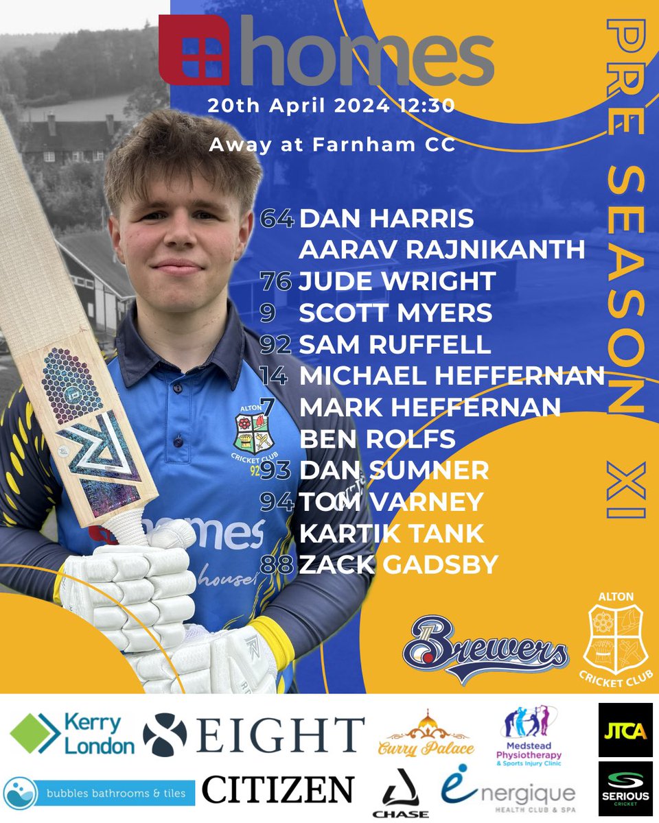 AltonCricket's tweet image. Tomorrows #Brewers for ‘El A31ico’

As 2024 preparations continue as we head down the A31 to play close neighbours @farnhamcricket who ply their trade in the Surrey Championship. 

#coldone #cricket #preseason