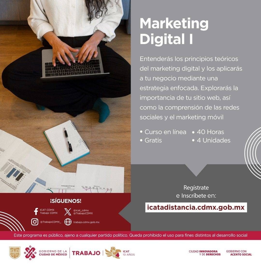 Con el curso en línea de Marketing Digital 1, podrás conocer más del consumidor digital, #sitioweb, #contenido y más temas interesantes que te servirán en tu #negocio 🙋

🌐icatadistancia.cdmx.gob.mx

#TrabajoEnLaCiudad🏢
#10AñosIcatCDMX ✨