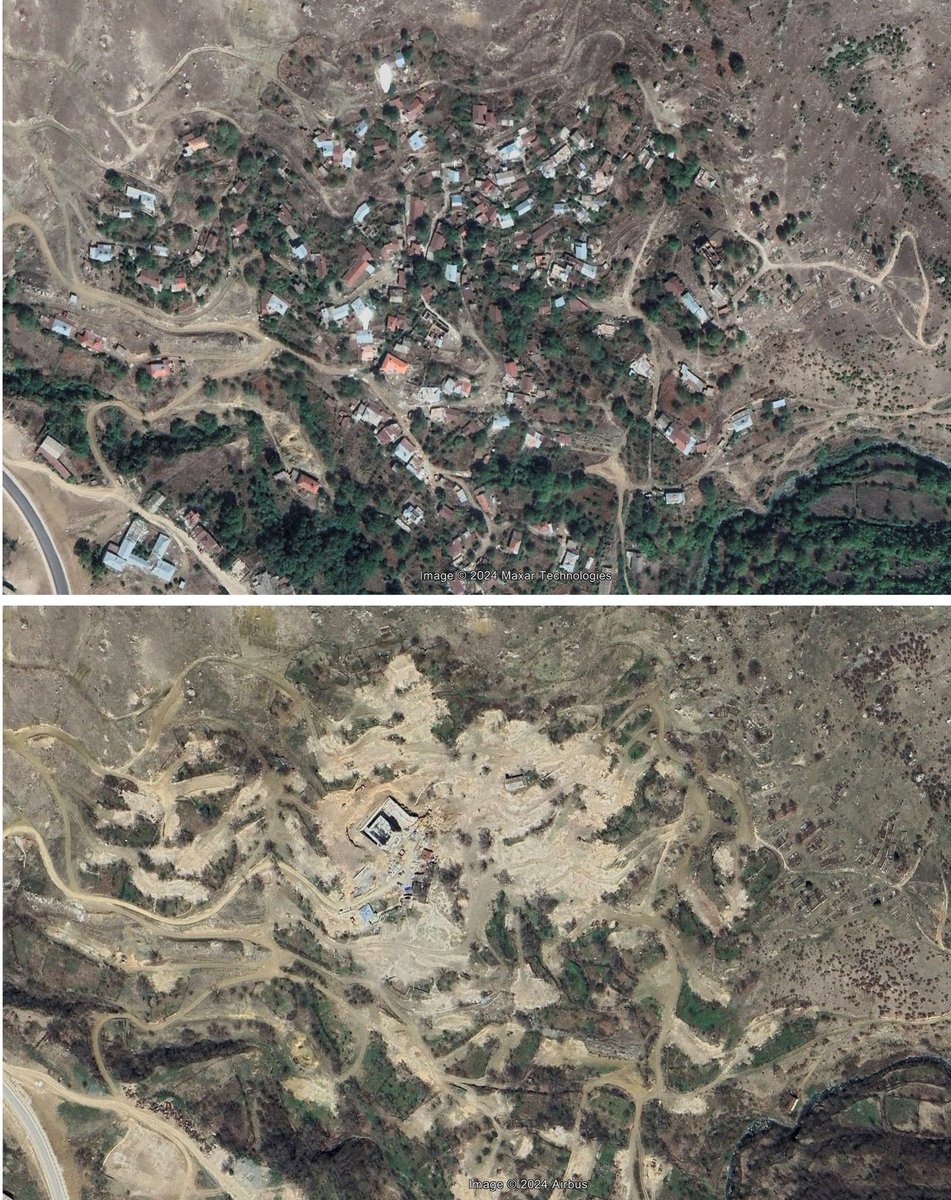 abel_riu's tweet photo. El poble de Kalintak, a l'Alt Karabakh, tenia 700 habitants d'ètnia armènia abans de ser conquerit per l'Azerbaidjan a la guerra de 2020. Ha estat esborrat del mapa, i com ell tants i tants altres. Hi ha però genocidis de 1a i genocidis de 2ona, per tant aquí no ha passat res. https://t.co/LSPEDPsYDL