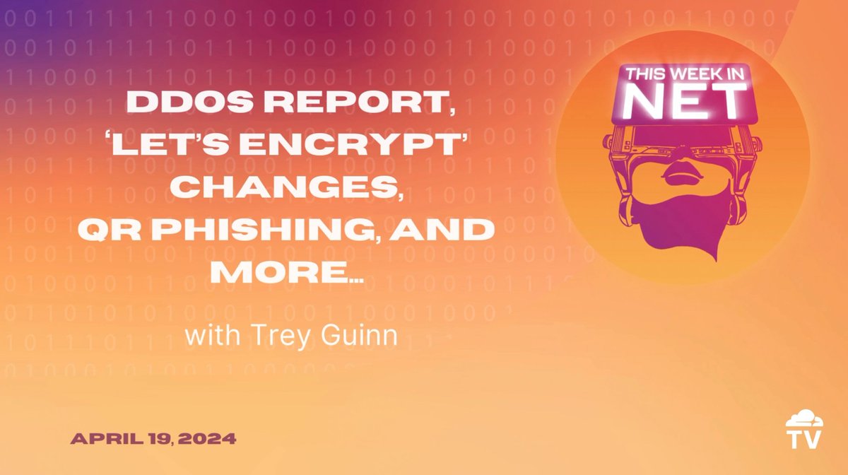 Out now🚨: #ThisWeekinNET goes into our DDoS threat report for Q1 2024, certificate changes, and QR phishing. Plus, Meta Llama 3's availability on Cloudflare Workers AI, and more. cfl.re/4aH7Oif