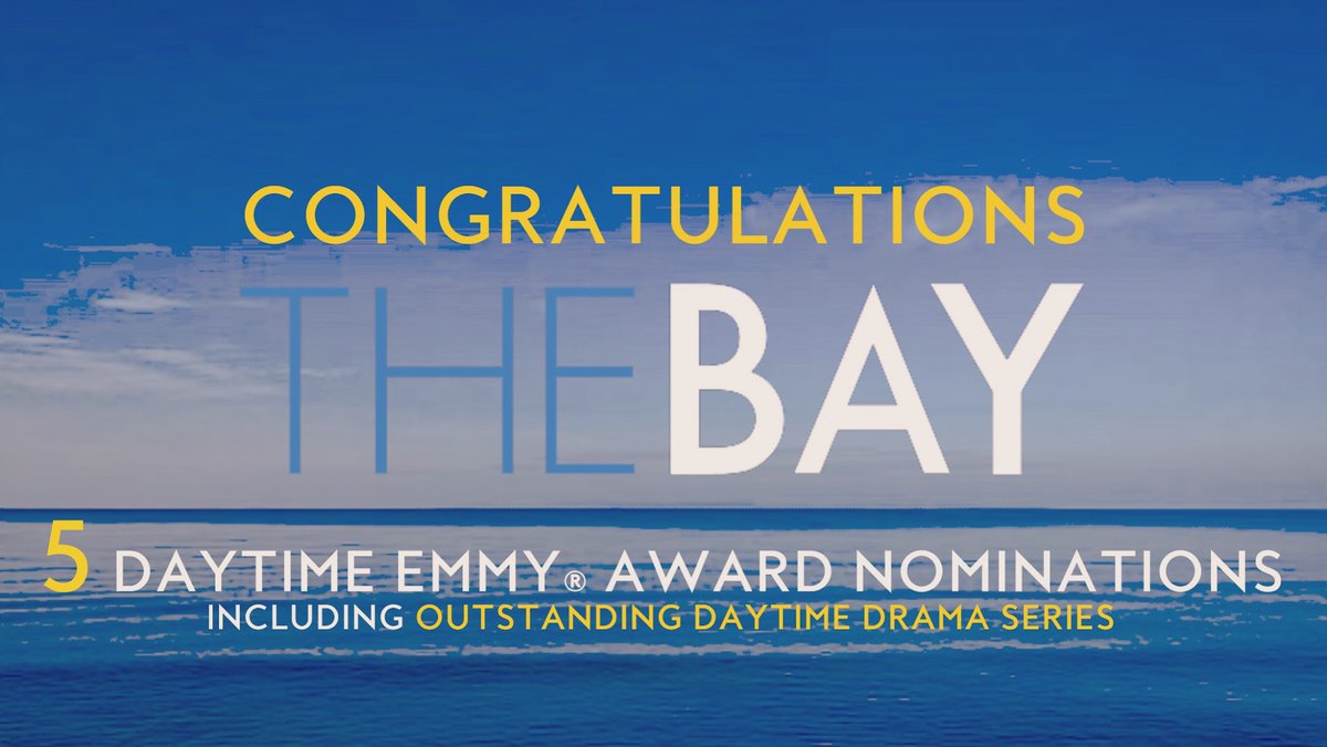 We are honored to be recognized this year with 5 new Daytime Emmy Nominations for Outstanding Daytime Drama Series, Outstanding Directing in a Daytime Drama Series, Outstanding Writing in a Daytime Drama Series and 2 Outstanding Supporting Performances by an Actor in a Daytime