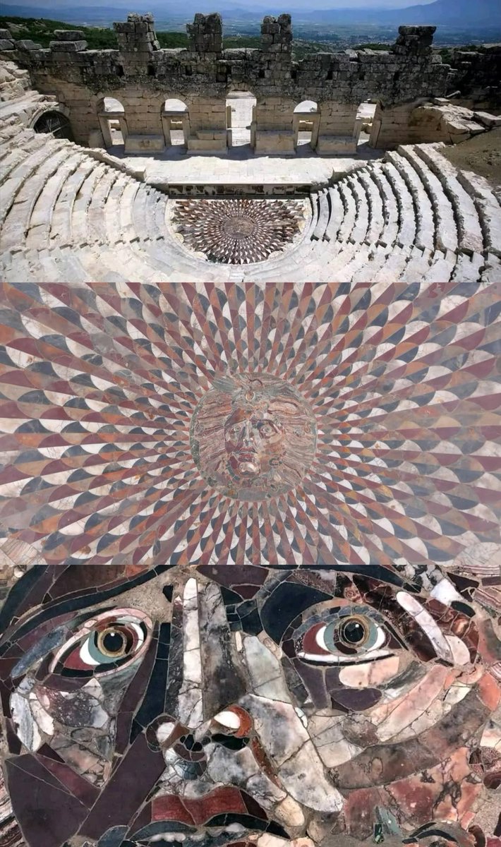 Burdur'da 2000 yıllık Kibyra Antik Kenti'nde kışın üzeri kapatılan Medusa mozaiği yeniden ziyarete açıldı.