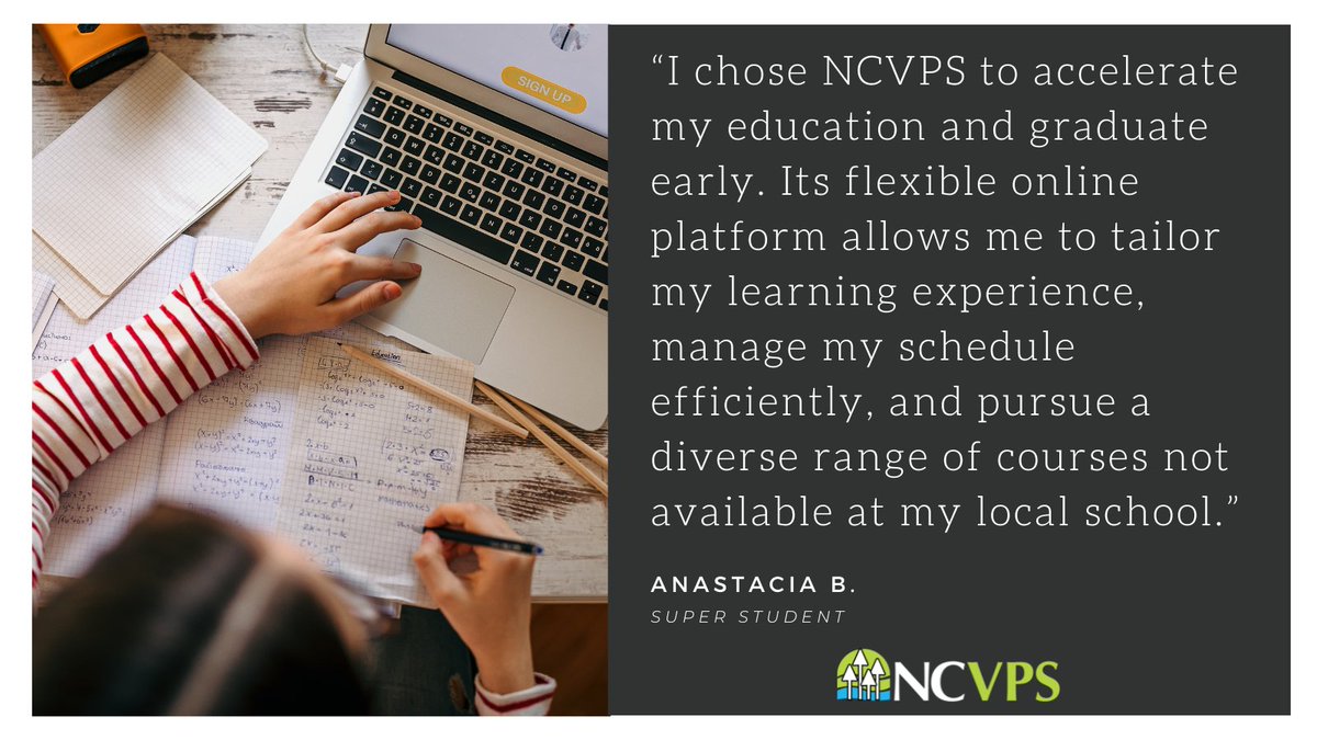 💫 NCVPS courses allow your student to personalize their learning experience! 💫 Help them get ahead now! Registration is open for 2024-2025! #WeAreNCVPS #OnlineLearning #VirtualLearning #NorthCarolina #MiddleSchool #HighSchool #NCVPS
