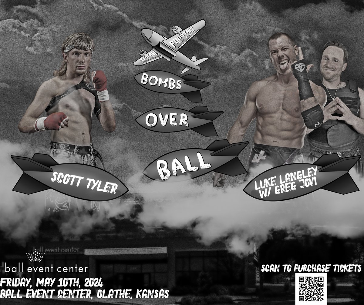 ⛲️🏙Happy Friday #KC 🏙⛲️

We are officially 3 weeks away from B.O.B - Bombs Over Ball at the Ball Event Center
🎟️ tinyurl.com/fcpkcbob 🎟️

Sunday, we will announce another match and a sponsor! 
#fountaincitypro #fcpkc #bombsoverball #prowrestling #indiewrestling