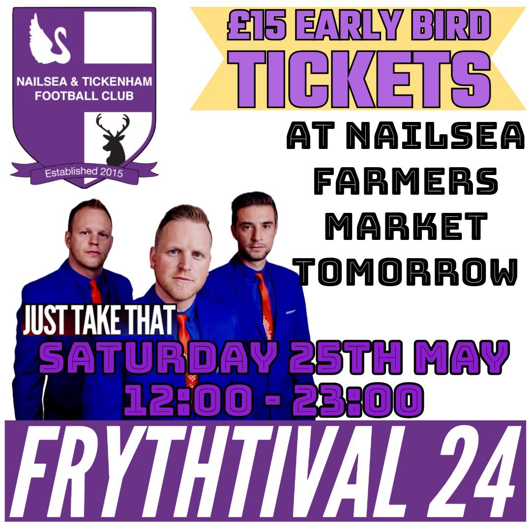 Our Club Officials will be at the local Farmers Market in Nailsea with the remaining few Early Bird Tickets - Don’t Miss Out!! Come down for the chance to get the remaining Early Bird Tickets 🎟️ #swags @nailseapeeps