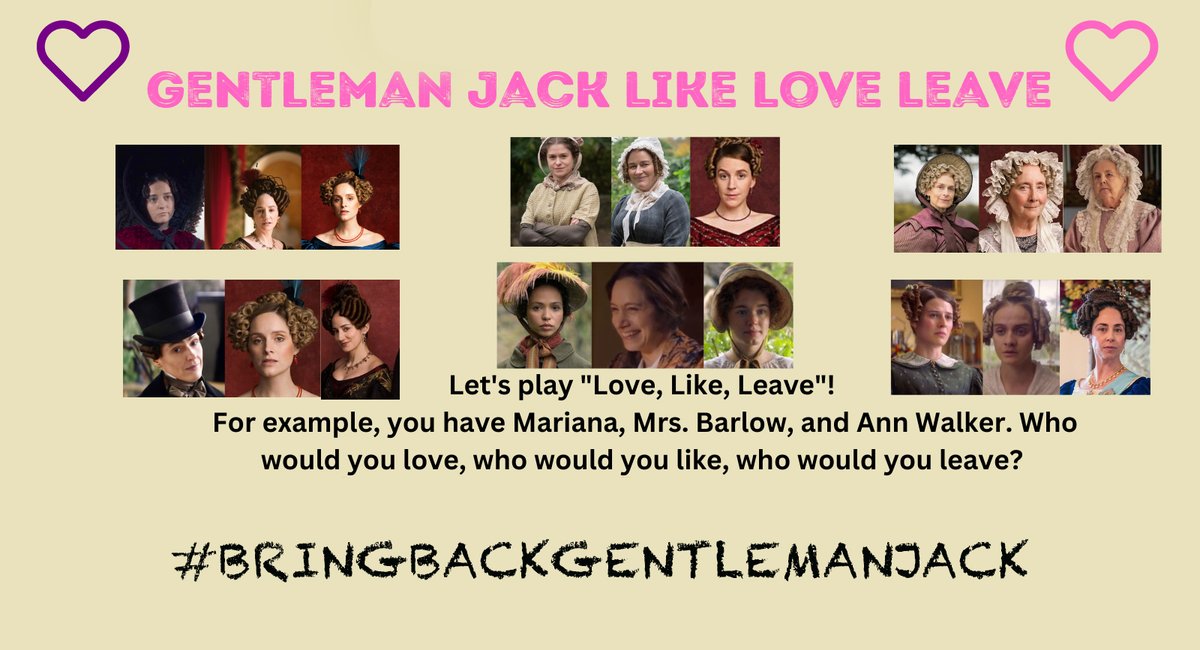 Gentleman Jack - like, love, leave! #BringBackGentlemanJack @LookoutPointTV @BBC