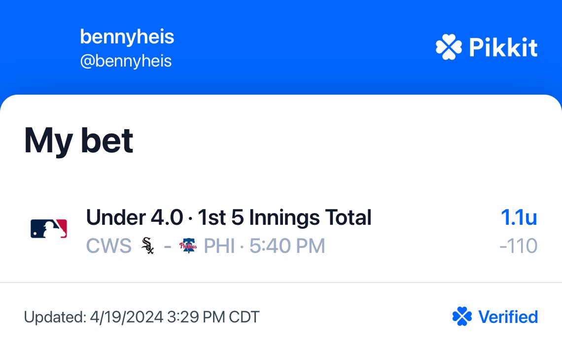 Love this White Sox - Phillies play tonight. Sox have scored NINE total runs in their last six games and get Spencer Turnbull who has been excellent the first two times through the order. Meanwhile, Garrett Croshet is CHW's most talented SP & Phillies bottom 5 in ISO vs. LHPs.