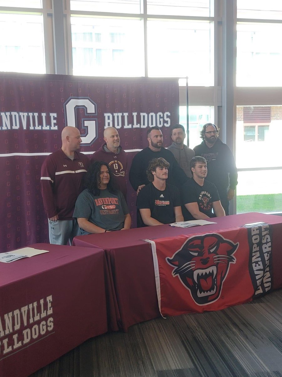 Can’t explain how proud and excited I am for these guys. They stuck to the process and accomplished a lifelong dream of signing to play college football together at Davenport University! Cannot wait to watch them continue to grow and compete! @DU_Football got better today!