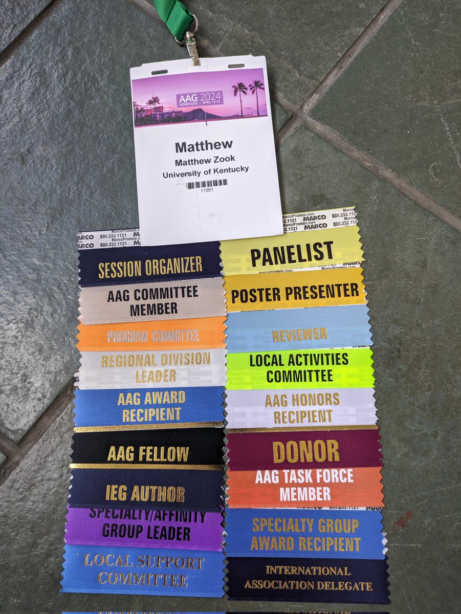 My annual -- All the ribbons -- post. #AAG2024
