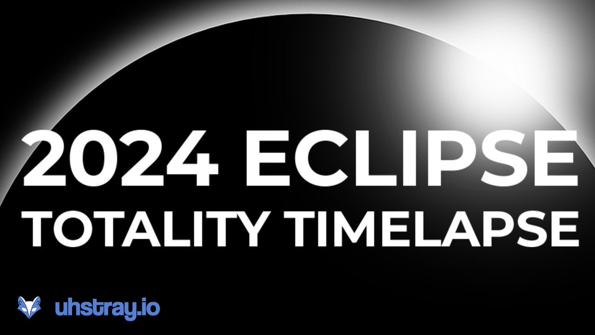 Just posted our time-lapse of the eclipse! Working on publishing the photos and some upcoming research.  youtu.be/oztCRTroS_0?fe… | #Eclipse #Eclipse2024 #EclipseSolar #TotalEclipse #uhstrayio