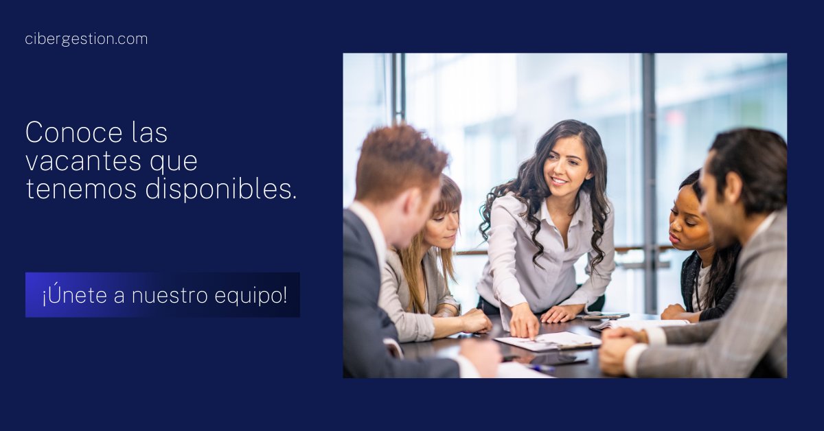 ¡En @Cibergestionlat tenemos vacantes disponibles!

📲 Da clic aquí y únete a nuestro equipo: cibergestion.com/vacantes/

#SomosCibergestión
#oportunidades #vacantes #profesionales #innovación