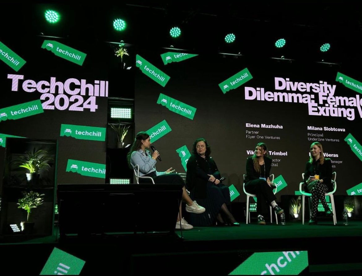 Spotted earlier today at @TechChill: our @MSlobtcova on stage talking about women in VC 🥰 #underline #diversity #techchill