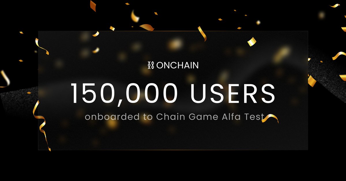 Today we surpassed the target of 150,000 users in Chain Game alfa test! Due to the huge inflow of new users, we'll be fully focused on the game for a few of more days 👉 t.me/onchaincoin_bot