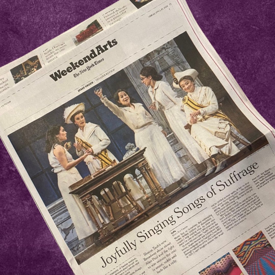 24 hours after opening and Broadway is "joyfully Singing Songs of Suffrage" - <a href="/nytimes/">The New York Times</a> #SuffsMusical