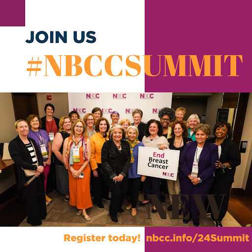 Exciting news! Registration is now open for NBCC’s 2024 Advocate Leadership Summit. Join us in Washington, DC, from May 4-6 for NBCC’s annual breast cancer advocacy event & Lobby Day on May 7! nbcc.info/24Summit #NBCCSummit @NBCCStopBC