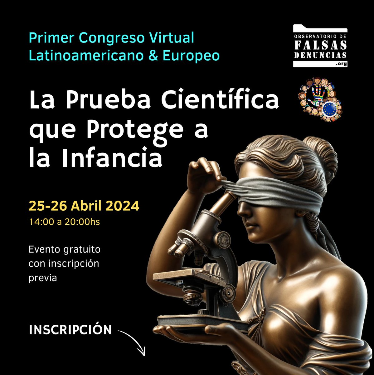 📢 Profesionales de la salud mental, forense, legal y tecnología: Únanse al 𝗣𝗿𝗶𝗺𝗲𝗿 𝗖𝗼𝗻𝗴𝗿𝗲𝘀𝗼 𝘀𝗼𝗯𝗿𝗲 𝗹𝗮 𝗣𝗿𝘂𝗲𝗯𝗮 𝗖𝗶𝗲𝗻𝘁𝗶́𝗳𝗶𝗰𝗮 𝗾𝘂𝗲 𝗣𝗿𝗼𝘁𝗲𝗴𝗲 𝗮 𝗹𝗮 𝗜𝗻𝗳𝗮𝗻𝗰𝗶𝗮. 🗓️ 25-26 Abril 2024

🔗Inscripciones: encr.pw/congresovirtual
