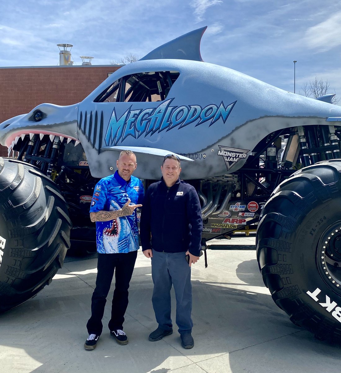 #DreamsComeTrue. Today I got the VIP treatment, hanging out with @monsterjam's @toddleduc. Nicest guy around and he originally hails from #Massachusetts. He's driving #Megalodon in this weekend's rally at @gillettestadium, so come out and cheer for the Meg! @heyrhody