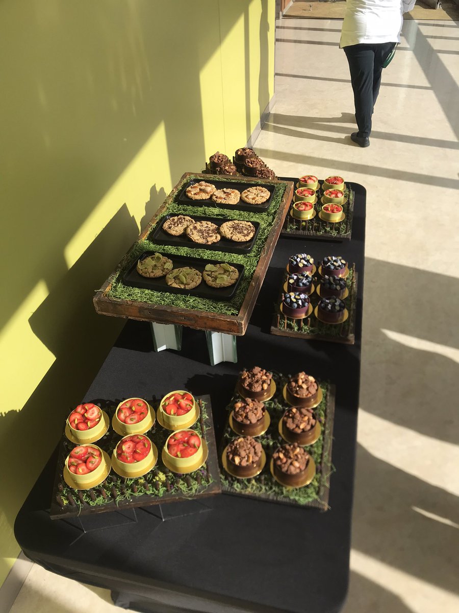 The end result of the plant-based pastry workshop at the #FITSymposium — Chef Haas had everyone run through an impressive array of techniques in just over two hours!