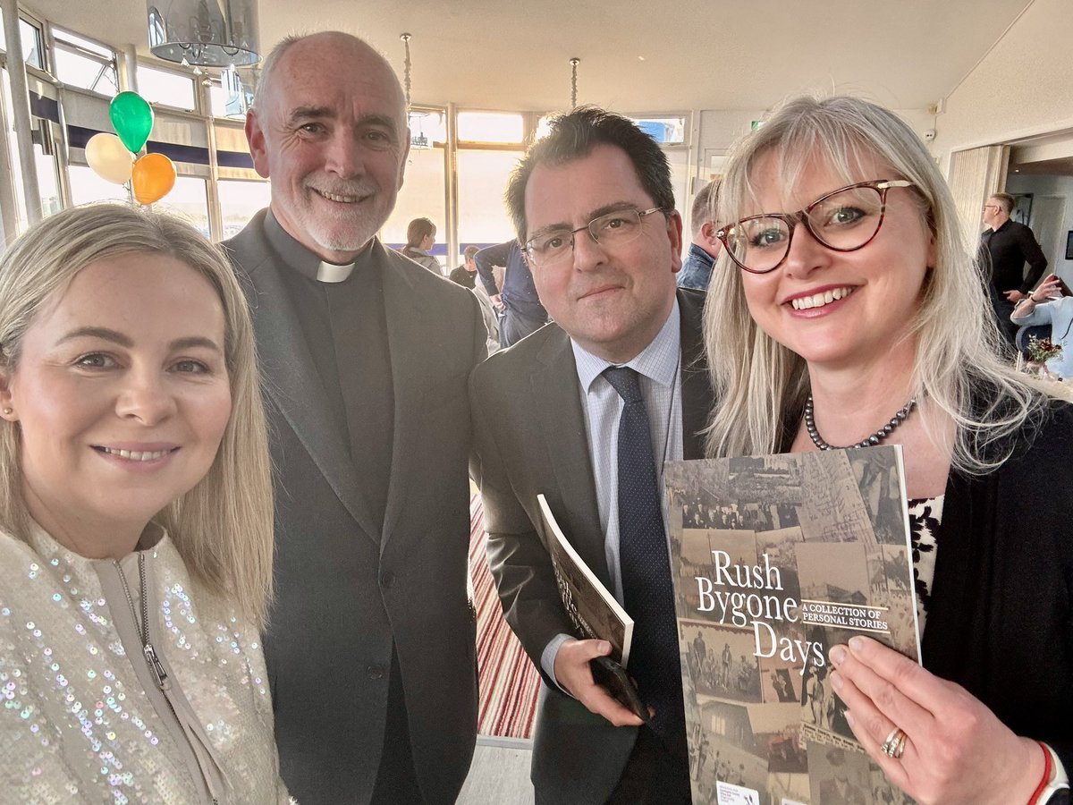 Beautiful evening at the launch of @RushTidyTowns book “Rush Bygone Days” - a collection of 26 stories marking the unique history, cultural heritage & community of Rush ranging from collecting crabs on the rocks, farming, market gardening & even the night Johnny Cash came to Rush