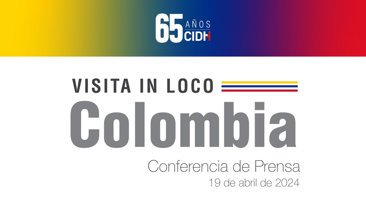 🔴 EN VIVO AHORA: Conferencia de prensa de cierre de la visita in loco a #Colombia 2024 👉🏼 #CIDH dará a conocer las observaciones preliminares, #CIDHEnColombia Español: bit.ly/CPCO_ES Inglés: bit.ly/CPCO_EN