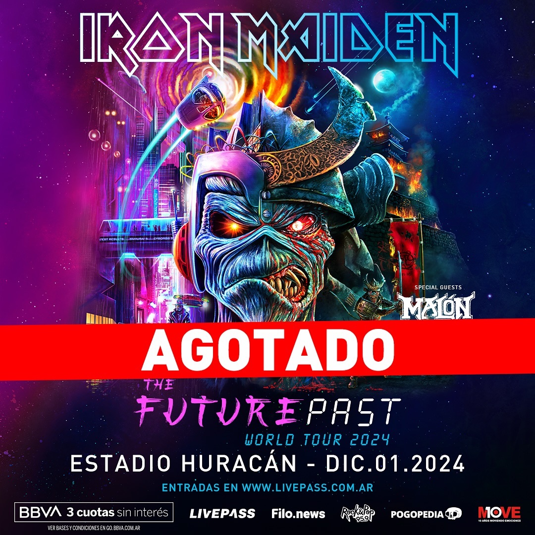 Iron Maiden en Argentina: AGOTADO!

📅 1 de Diciembre
🏟️ Estadío Huracán

❓¿Qué dicen, habrá segunda? 🙏🏼
#RecitalesenArgentina