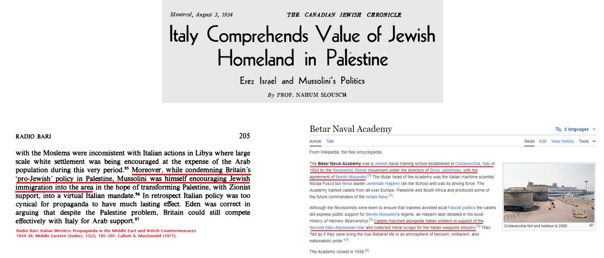 Benito Mussolini and the Zionist connection.