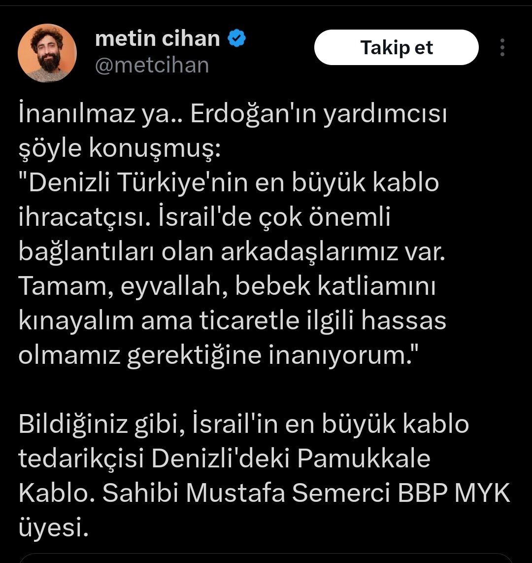 AKP Genel Başkan Yardımcısı Nihat Zeybekçi İsrail ile ticaret ilişkilerini değerlendirdi; 'Katliamı kınıyoruz ama İsrail serbest ticaret anlaşmamızın olduğu bir ülke' dedi.