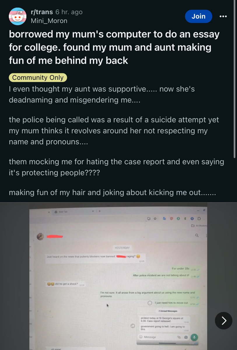 HazelAppleyard's tweet image. Lmao this dude is mad that his mum and aunt aren’t using his preferred pr0nouns behind his back 😂

You can’t control people’s speech 24/7.