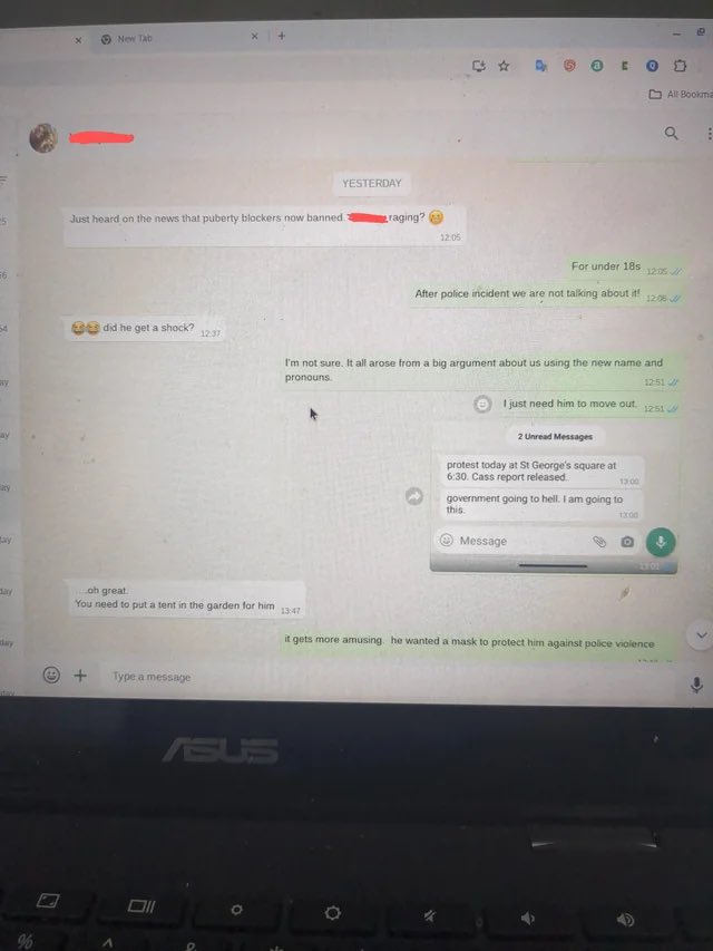 HazelAppleyard's tweet image. Lmao this dude is mad that his mum and aunt aren’t using his preferred pr0nouns behind his back 😂

You can’t control people’s speech 24/7.