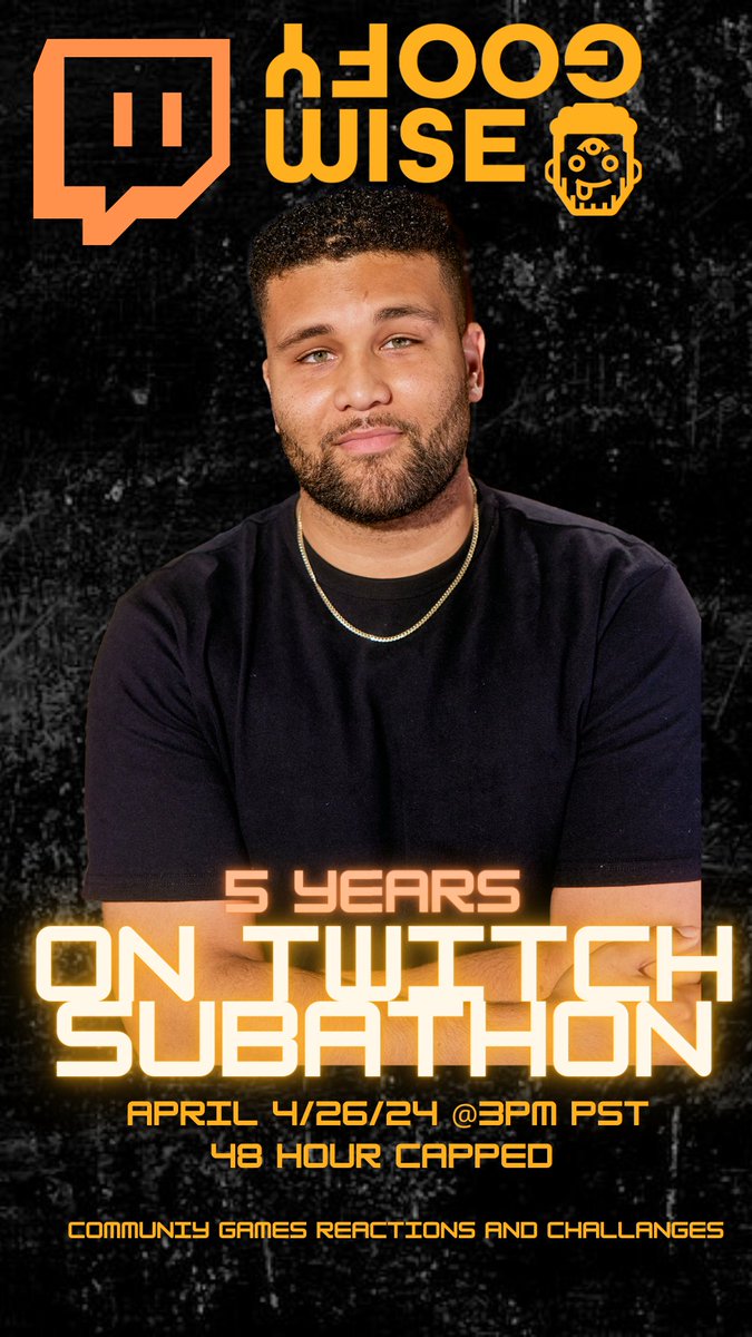 been telling myself im gonna celebrating myself more and we starting off with Celebrating my 5 years on twitch !! with a 48 hour capped subathon next 4/26/24 @/3pm pst