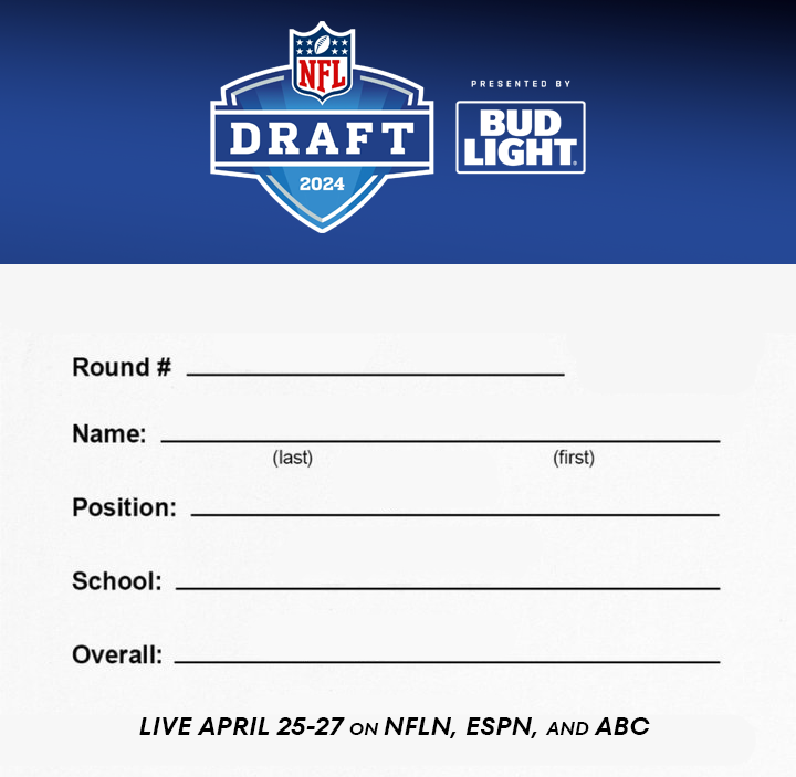 Your team's first pick... Let's hear it ✍️ 📺: 2024 #NFLDraft – April 25-27 on NFL Network/ESPN/ABC 📱: Also streaming on #NFLPlus