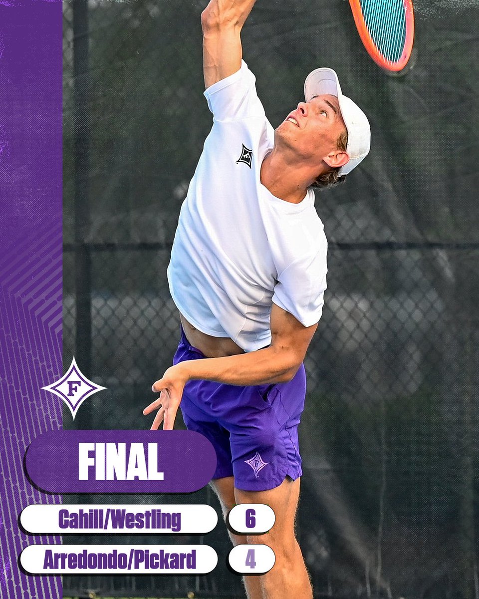 Ben Cahill and Emil Westling clinched the doubles point for Furman with their 10th win of the season, 6-4, over Santiago Arredondo and JB Pickard. #GoDins