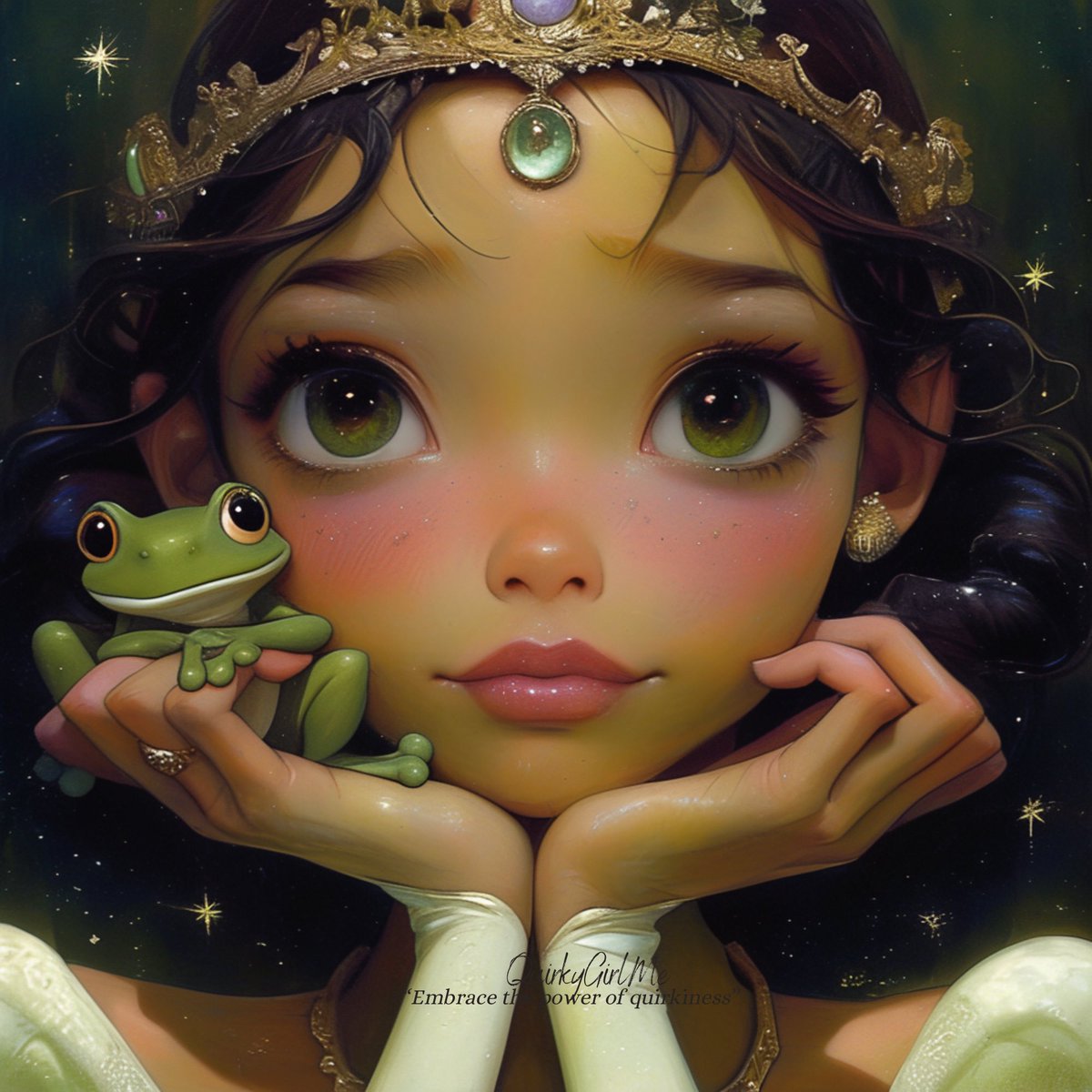 QT w/your Princess and the Frog Art 👑🐸 #aiart #aiartcommunity
