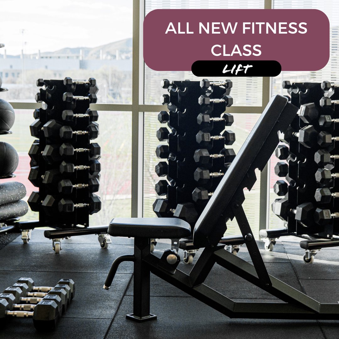 Introducing LIFT! Friday, April 26 12-12:45 
 You'll learn various principles including progressive overload and tempo work. LIFT will help improve confidence, muscle mass, endurance and overall fitness level!  Learn more ow.ly/VuQY50RhzKu
