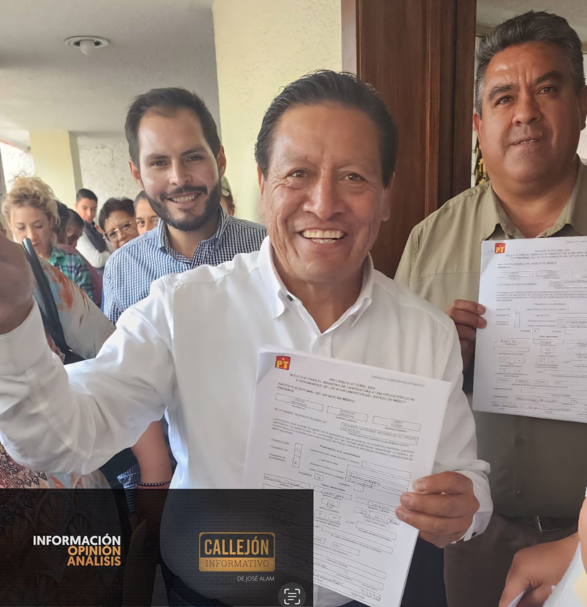 VA CASTREJÓN POR ZINACANTEPEC Esta tarde se registró Manuel Castrejón Morales como candidato del PT a la Presidencia Municipal de Zinacantepec. El PT va en coalición con Morena y el PVEM en esta demarcación.