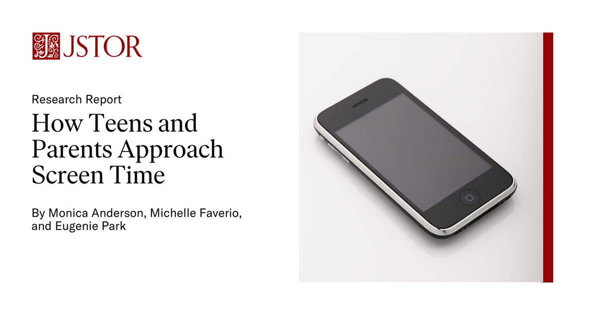 Uncover the effects of #ScreenTime on teens in the #DigitalAge. Despite some feeling happier phone-free, 44% face #anxiety. 🔍 Dive into @pewresearch study on JSTOR: bit.ly/4aIAcAw Image: Apple Inc. Apple “iPhone 3G” Smartphone, 2008-2010. @SmgResearch.