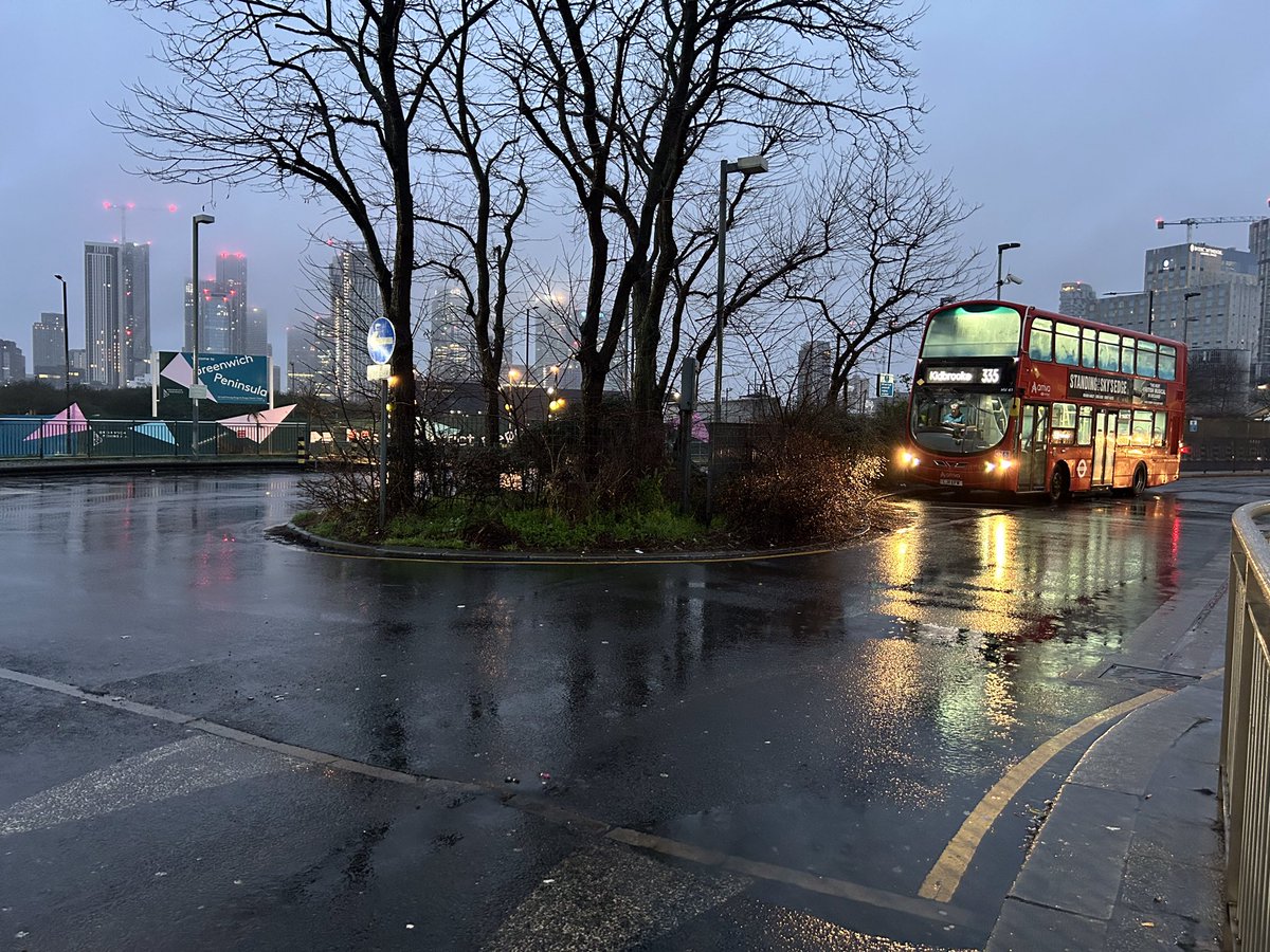 April Showers. #rain #rainyday #londonbus #spring #britishweather #northgreenwich #london #iphone14 #iphoneography