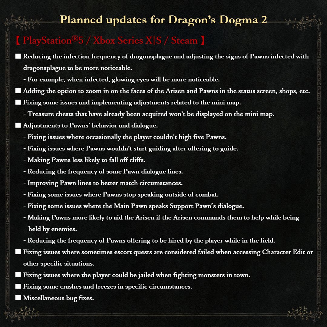 تحديث قادم للعبة Dragon’s Dogma خلال هذا الشهر