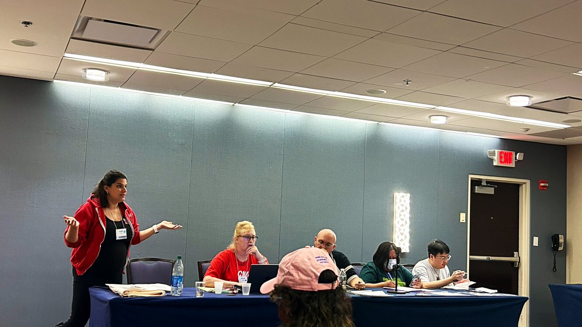 Thinking about how to use policy & the legislative process to build worker power, to help with organizing, to protect workers like #safestaffing or domestic worker protection - great panel at #LaborNotes2024